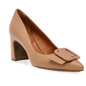 Anne Klein Tan Block Heel Pumps
